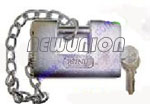 Armoured padlock with steel chain Art.No.NU00626